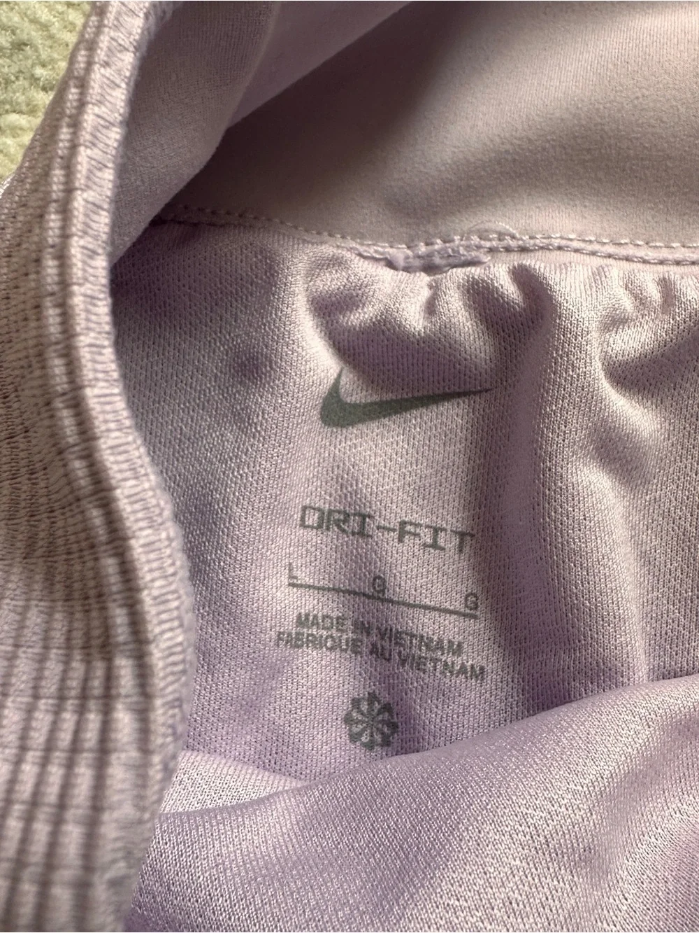 Nike Dri Fit Youth Large Girls Running Shorts Lilac Lavender Light Purple Built